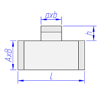 Тройник прямоугольного сечения с прямоугольным ответвлением